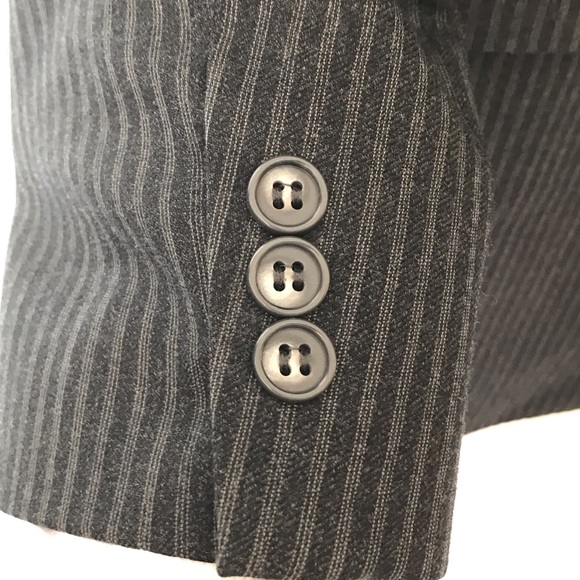 Hirmer munchen blue pinstripe wool two button men's sport coat - Picture 6 of 14